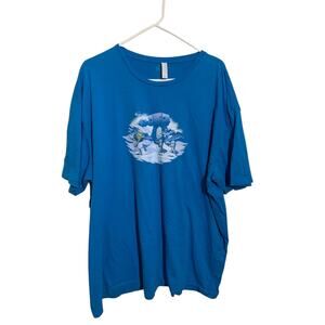 Blue Star Wars The Empire Strikes Back AT-AT Hoth Battle Graphic T-Shirt 3xl